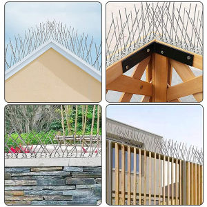 Fantic Stainless Steel Pigeon Spikes Bird Repeller Deterrent Traps Anti-bird Repellent Pest Control Garden Balcony Thorn Nail Kit