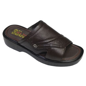 Dép Nam Quai Ngang Da Bò Thật HÀ NAM Đế Cao Dành Cho Người Thấp DNA2230