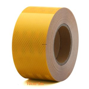 2.5cm/5cm/10cm*5M PET Reflective Tape Yellow Waterproof Diamond Grade Reflectors Stickers Adhesive Safety Warning Strips For Car