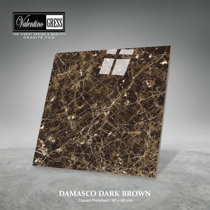GRANITE VALENTINO GRESS 60x60 CM DAMASCO DARK BROWN Lazada