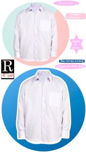 Baju panjang putih polos SMP-SMA.univesal