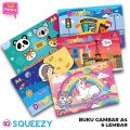 Buku Gambar A4 Squeezy 6 Lembar 12 Lembar Murah / Drawing Book / Buku Menggambar. 