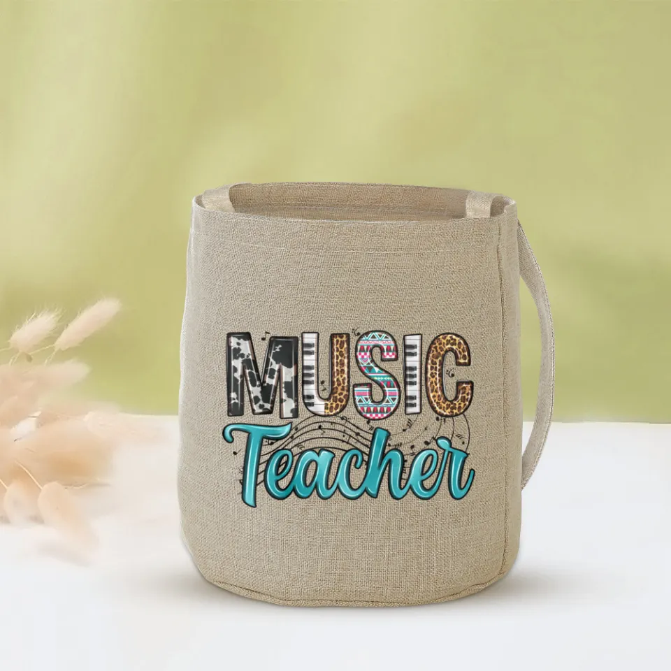 Best Teacher Ever Shopping Bag Bless Teacher Tote Bag Large Capacity  Teacher Handbag Bucket Bag Teacher's Day Gift