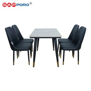 SAPPORO VALETTRI - Meja Makan Set Marmer | Dining Set Marmer