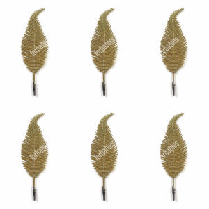 6Pcs Christmas Tree Decoration Clip On Fake Feather Glittery Baubles Ornament Christmas decor