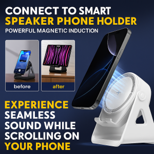 Smart Speaker Cell Phone Holder Compatible With Most Smartphones Adjustable Design For Easy Viewing And Hands-Free Use