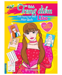SÁCH - Sách trang điểm thần tượng âm nhạc Hàn Quốc - LISA (thỏa súc sáng tạo cùng sticker trong suốt)