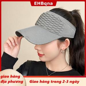 [COD] EHBqna 3PF Ship within 24 hours Mùa hè chống UV Sun hat phụ nữ rỗng Top hat du lịch bãi biển thể thao ngoài trời Visor cap dệt kim Mũ bóng chày
