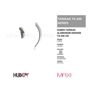HANDLE HUBEN TA-509 160 MM - TARIKAN HANDLE ALUMUNIUM