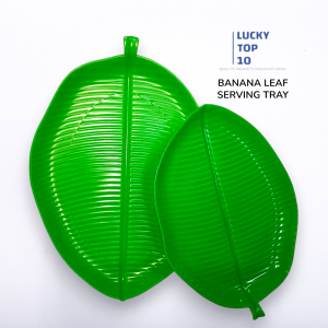 BANANA LEAF SERVING TRAY/ BANANA LEAF PLATE/MULTI-PURPOSE LEAF PLATE/INASAL LEAF PLATE/PLASTC BARBEQUE DAHON TRAY / RICE PLATTER / FRUIT TRAY/ SERVING PLATE