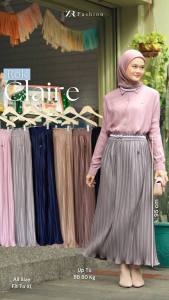 Rok Plisket Polos Motif Claire by ZR Fashion