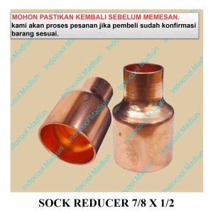 SOCK REDUCER AC TEMBAGA / SOCK PIPA TEMBAGA / SOCK REDUCER 7/8 X 1/2