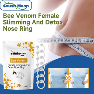 South Moon Slimming Nasal Ring Bee Venom Female Weight Loss Shaping Essential Oil Nose Ring Firming Skin Tightening Curve Reducing Belly Shaping Care Essential Oil Ring(7PCS/Bag)
