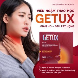Viên Ngậm Thảo Mộc Getux Không Đường | Hỗ Trợ Làm Dịu Cổ Họng Hộp 20 Viên GMP Thảo Mộc Tự Nhiên
