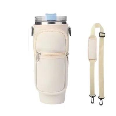 POGGIO 40oz Water Bottle Carrier Bag Adjustable Shoulder Strap Non-slip Insulated Cup Cover with Handle Water Bottle Pouch Holder For Stanley Tumbler