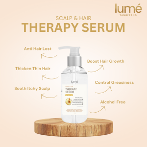 LUME Scalp Hair Therapy Serum Tonic With Biotin + Hydrolyzed Keratin Non Paraben Vitamin Menguatkan Rambut Rontok Bercabang Ketombe Kering Lumecolors Skincare