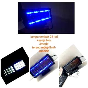 Lampu Tembak Sorot LED Cwl 24 Mata Senja Biru Spot Light Workligt Lampu Tembak Cwl Daymaker Universal
