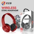 V2S EX2 Wireless Bluetooth Stereo Headphone Soft Silicone Head Beam Rechargeable. 