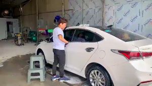 Ghế rửa xe 2 tầng loại tốt Dễ dàng rửa xe ô tô và đánh bóng ở bề mặt cao Chống Trơn Trượt Vuadienmay