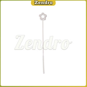Zendro Reusable Silicone Straw Cleaner Brush Straw Cleaning Brush Extra Long Straw Brush