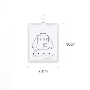 Hanging Vacuum Storage Bag / Plastik Vakum Gantung / Vacum Bag Hanger Anti Jamur/Kantong Pakaian Plastik Baju