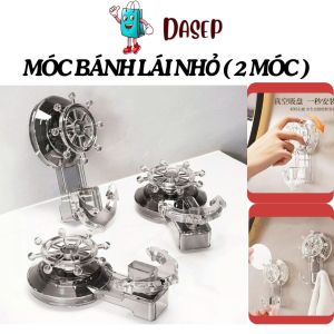 Móc Kiểu Bánh Lái Nhỏ 2 Móc Hút Chân Không Chịu Lực Có Thể Tái Sử Dụng Nhiều Lần Không Cần Khoan Vít - Khoan Tường Sang Trọng Bền Đẹp. Móc Treo Đồ Đa Năng Dán Tường Hít Tường Hít Chân Không Sang Trọng