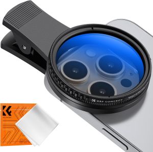 K&F CONCEPT 52mm Clip-on CPL Phone Camera Filter Kit Circular Polarizer Polarizing Filter Compatible with iPhone 17 16 15 14 13 12 11