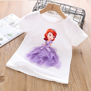 KSP1 - Kaos Anak Perempuan Karakter Diseney Tutu 3D Pendek