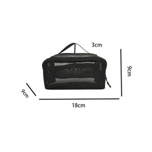 กระเป๋าเครื่องสำอางค์พกพา วัสดุตาข่ายในช่องเปิดขนาดใหญ่แสงและความจุขนาดใหญ่ มีขนาดใหญ่และเล็กสองขนาด