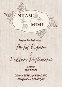 Kad Kahwin Design 40 | Digital | Aqiqah | Pertunangan | Hari Lahir | Doa Selamat | Lain-lain