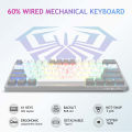 AULA F3261 Bàn Phím Cơ Chơi Game Hoán Đổi Ánh Sáng RGB Type-C Bàn Phím Có Dây 61 Phím Hỗ Trợ Cho Máy Vi Tính Máy Tính Để Bàn Máy Tính Xách Tay Trò Chơi Văn Phòng. 