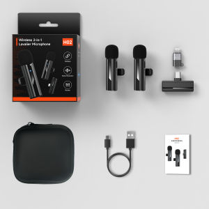 Professional Mini Lavalier Lapel Microphone Wireless Noise Reduction Outdoor Live Radio Wireless