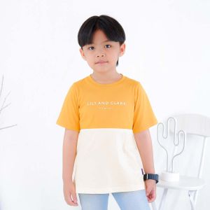 Lily And Clark Kaos Anak Laki-Laki Casual  Warna Mustard Combine KLC78