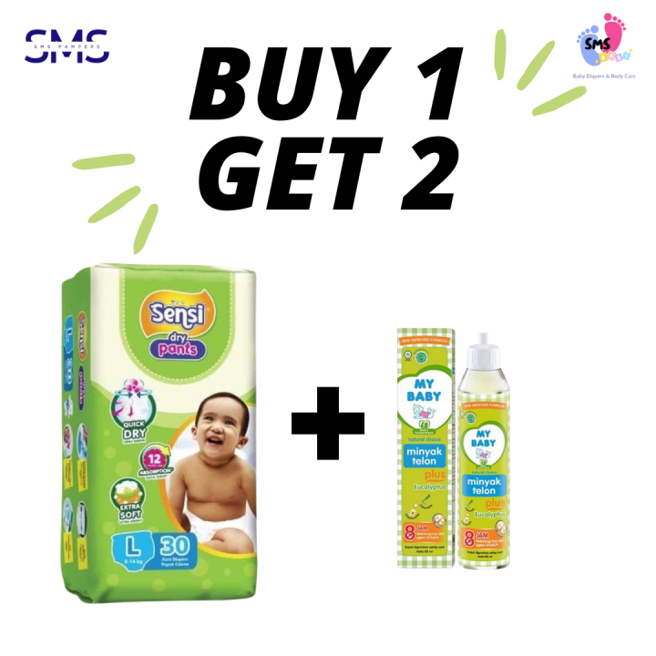 PROMO Pampers Sensi + Minyak Telon 90 ml | Lazada Indonesia