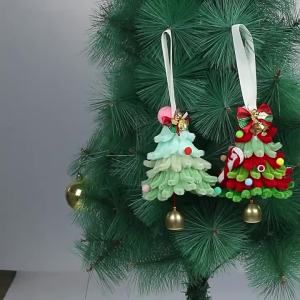 [HOT] Handmade twisted stick Christmas tree ornaments Christmas gifts small gifts for kindergarten children bag pendants