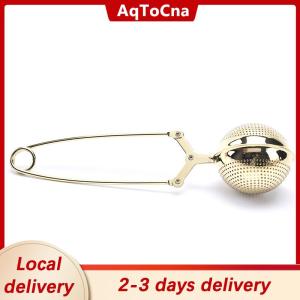 [COD] AqToCna Ship within 24 hours 1PC Tea Infuser Stainless Steel Sphere Tea Strainer Spice Filter Handle Tea Ball