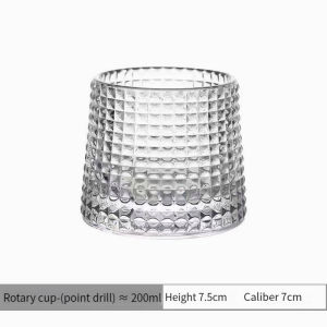 Creative Rotating Whiskey Glass CupBeer cup juice cup Wine Glass Tea Cup