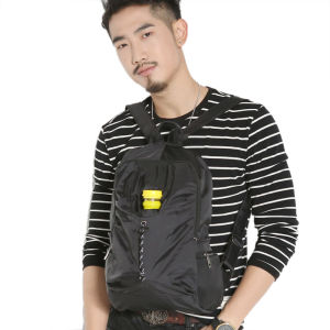 XINRAN zJ Mens Multi-pocket Lightweight Nylon Waterproof Casual Backpack with Computer Jack Travel Collegiate style student backpack 9231-B