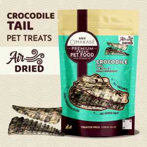 OMAKASE AIR DRIED Crocodile Tail Dog & Cat Single Ingredient Dehydrated Pet Treats