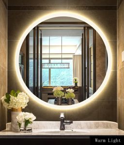Modern Bathroom LED Mirror Touch Switch Technology Water-resistant Dimmable LED Light