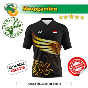 Baju Jersey Kaos Jersey Badminton BM018 Kaos Jersey Printing Dewasa Premium | SHOPGARDEN