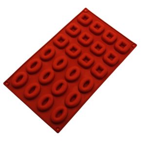 Bán chạy nhất 28 lỗ Hình bầu dục Khuôn bánh silicon Tự làm bánh quy Dụng cụ làm bánh Thực phẩm Khuôn sô cô la Pudding thạch silicon 2026