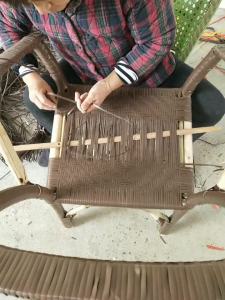 Outdoor Garden Furniture Rattan Chairs Outdoor Ratten Arm Chair Woven single-person chair vintage plastic chair