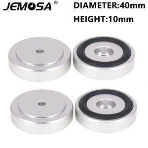 4PCS 40*10mm Aluminum Amplifier Feet Shock Absorber Amplifier Rubber Feet HIFI Turntable Feet Audio Speaker Isolation Feet Pad
