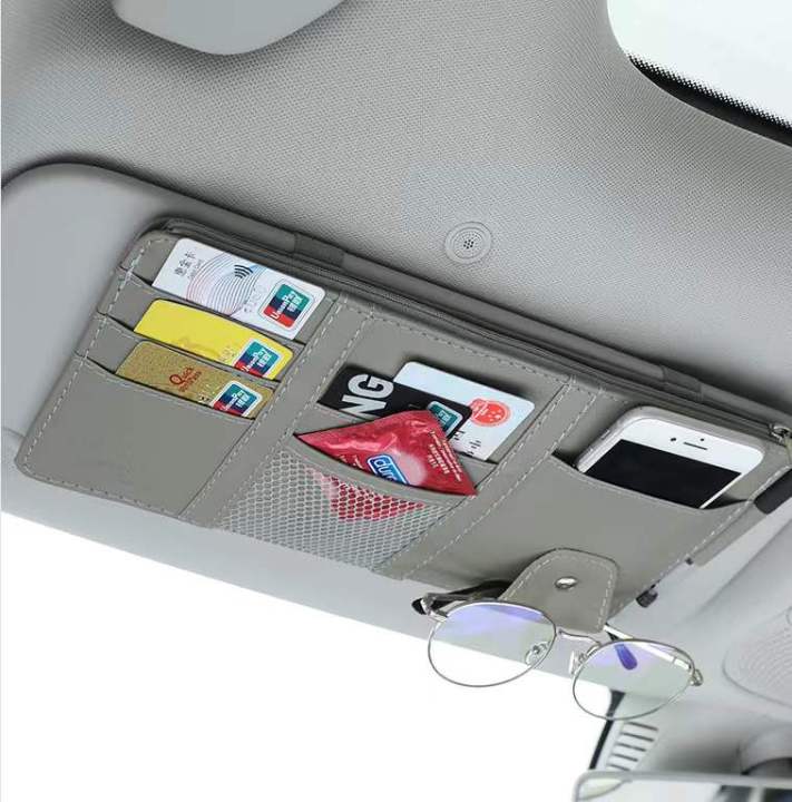 Car Styling Visor Organizer Auto Sun Visor Storage Pouch Car Organizer