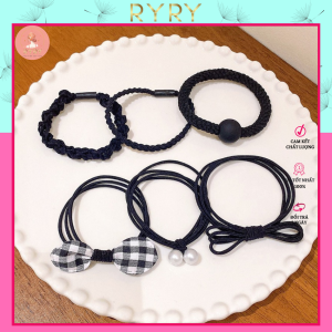 Set 6 Dây Cột Tóc Nhiều Kiểu Xinh Xắn Dễ Thương Phong Cách Hàn Quốc Cho Nữ - Phụ Kiện RYRY
