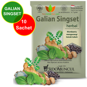 SIDOMUNCUL JAMU GALIAN SINGSET 10 SACHET OBAT HERBAL PENGECIL PELANGSING SUSUT PERUT LEMAK WANITA