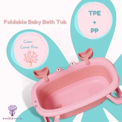 Mandi Bayi Lipat Kepiting Foldable Baby Bathtub Crab Crabby Tempat Mandi Bayi Portable Bath Tub