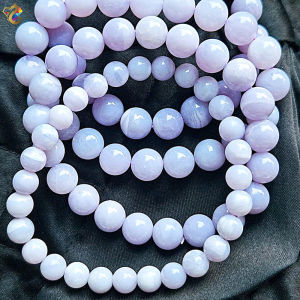 Collection Grade Natural Taro Milky Scorolite Lavender Moon Quartz Bracelet
