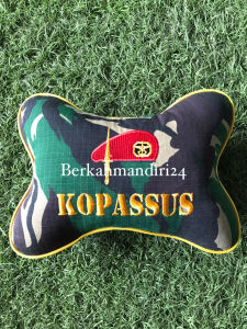 Bantalan Leher Bantal Mobil Motif Variasi Bordir Loreng Polos